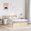 vidaXL Bedframe met hoofdbord massief grenenhout 140x190 cm