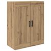 vidaXL Hoge kast 2 pcs Artisan Eiken Bewerkt hout