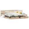 vidaXL Slaapbank met onderschuifbed en lades zonder matras 90x200 cm