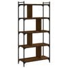 vidaXL Boekenkast 5-laags 76x32x158 cm bewerkt hout bruin eikenkleur