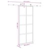 vidaXL Schuifdeur met beslag 90x205 cm gehard glas en aluminium