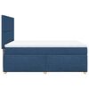 vidaXL Boxspring met matras stof blauw 160x200 cm