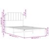 vidaXL Bedframe met hoofdbord metaal zwart 100x190 cm