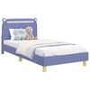vidaXL Bedframe voor kinderen met hoofdbord Jeans Blauw 90 x 200 cm