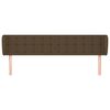 vidaXL Hoofdbord met randen 183x23x78/88 cm stof donkerbruin
