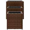 vidaXL Plantenbakken 3 st poly rattan bruin