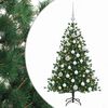 vidaXL Kunstkerstboom met kerstbal 150 cm 150 LED's Warmwit