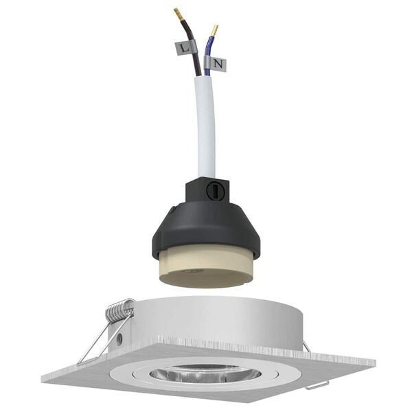 vidaXL Spotlights met schijnwerpers 6 pcs Zilver 9 x 9 x cm Aluminium