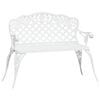 vidaXL Tuinbank 108 cm gietaluminium wit