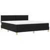 vidaXL Boxspringbed met matras met hoofdeinde Zwart 180 x 200 cm Stof