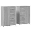 vidaXL Dressoirs 2 st 60x31x84 cm bewerkt hout grijs sonoma eikenkleur