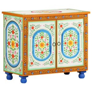 vidaXL Dressoir handgeschilderd 70x35x60 cm massief mangohout