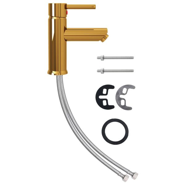 vidaXL Wastafelkraan 130x176 mm goudkleurig