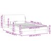 vidaXL Bedframe "Dover" stof donkerbruin 140x200 cm