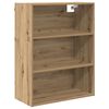 vidaXL Hoge kast 2 pcs Artisan Eiken Bewerkt hout