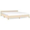 vidaXL Bedframe zonder matras stof cr&egrave;mekleurig 180x200 cm