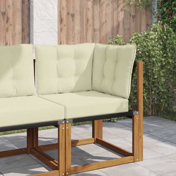 vidaXL Buiten bankkussen 3 pcs Cr&egrave;me Polyester