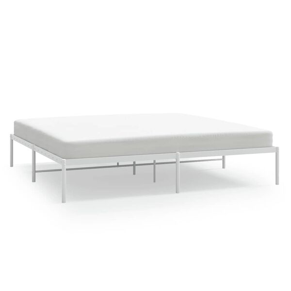 vidaXL Bedframe metaal wit 180x200 cm