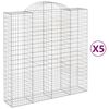 vidaXL Schanskorven 5 st gewelfd 200x50x200/220 cm ijzer