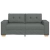 vidaXL Loveseat bank 140 cm stof donkergrijs
