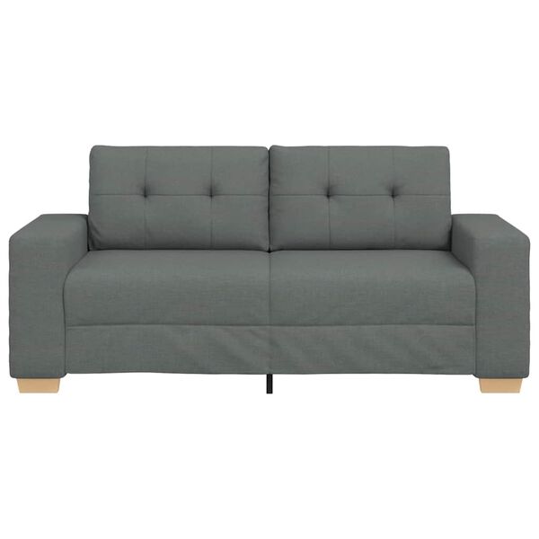 vidaXL Loveseat bank 140 cm stof donkergrijs