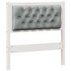 vidaXL Hoofdbord Anders Wit en lichtgrijs 80 cm Massief grenenhout