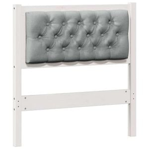 vidaXL Hoofdbord Anders Wit en lichtgrijs 80 cm Massief grenenhout
