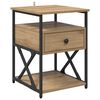 vidaXL Nachtkastje 2 pcs Artisan Eiken 40 x 42 x 55 cm Bewerkt hout