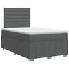 vidaXL Boxspringbed met matras Donkergrijs 120 x 200 cm Stof