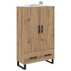 vidaXL Highboard Artisan Eiken 69,5 x 30 x 115 cm Bewerkt hout