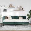 vidaXL Hoekbedframe met Matras met hoofdeinde 2 pcs Groen Fluweel