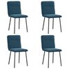 vidaXL Eetkamerstoelen 4 st fluweel blauw