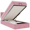 vidaXL Ottoman bed met matras 100x200 cm fluweel roze