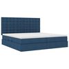 vidaXL Opbergbed met LED met matras Blauw 200 x 200 cm Polyester