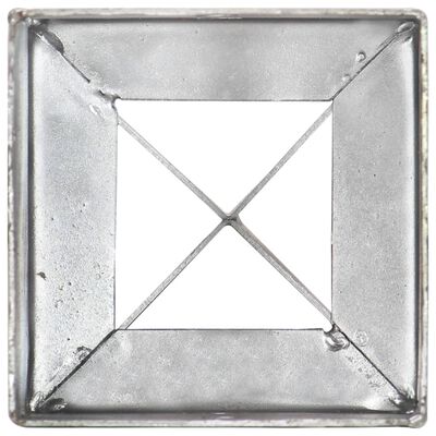 vidaXL Grondpinnen 6 st 10x10x76 cm gegalvaniseerd staal zilverkleurig