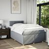 vidaXL Boxspring met matras stof lichtgrijs 120x200 cm