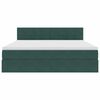 vidaXL Opbergbed met LED met matras Donkergroen 180 x 200 cm Fluweel