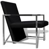 vidaXL Fauteuils 2 st met chroom frame kunstleer zwart