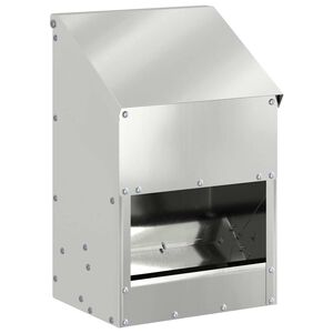 vidaXL Kip voerbak Zilver 21 x 16 x 33 cm Gegalvaniseerd staal