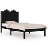 vidaXL Bedframe massief grenenhout zwart 100x200 cm