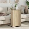 vidaXL Bijzettafel met wiel Sonoma Eiken 40 x 35 x 60 cm Bewerkt hout