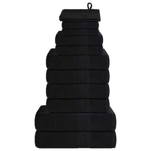 vidaXL 12-delige Handdoekenset FROGN 360 g/m&sup2; zwart