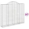 vidaXL Schanskorven 7 st gewelfd 200x30x160/180 cm ijzer
