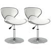 vidaXL Eetkamerstoelen 2 st kunstleer wit