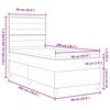 vidaXL Boxspringbed met matras met hoofdeinde Taupe 90 x 200 cm Stof