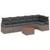 vidaXL Tuinbankenset 7 st Grijs poly rattan