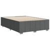 vidaXL Bedframe zonder matras stof donkergrijs 140x200 cm