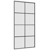 vidaXL Schuifdeur met beslagset 102,5x205 cm ESG glas zwart