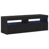 vidaXL TV-kast 120 x 35 x 40 cm Zwart Eiken Bewerkt hout
