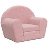 vidaXL Kinderslaapbank zacht pluche roze